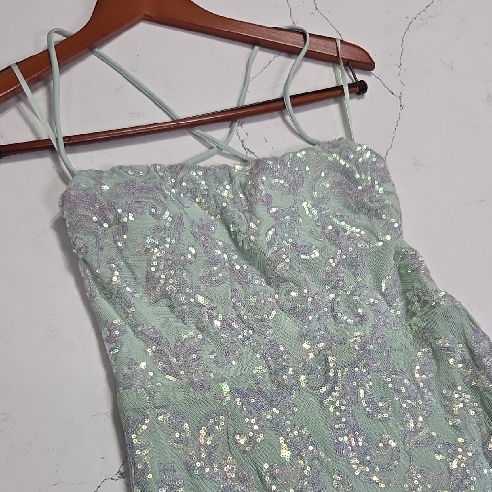 Windsor Mint Backless Maxi Dress SzL New With Tag - Picture 7 of 11